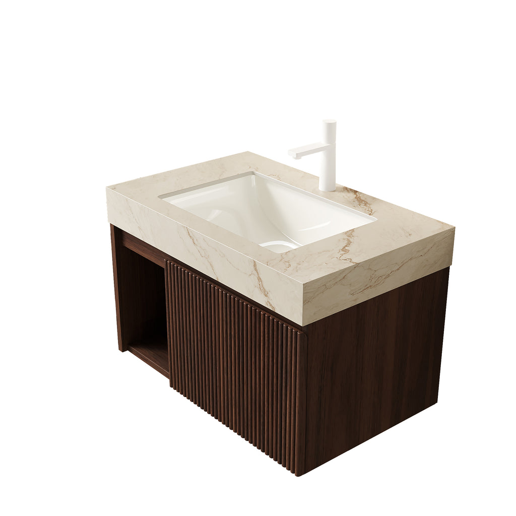 EIDEN 30" Bathroom Vanity & Sink - Floating Storage Cabinet