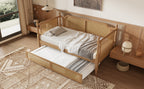 Traditional Style Rattan Full Size Daybed with Trundle