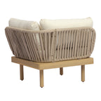 6-Piece Acacia Wood L-Shaped Modular Outdoor Sofa Set
