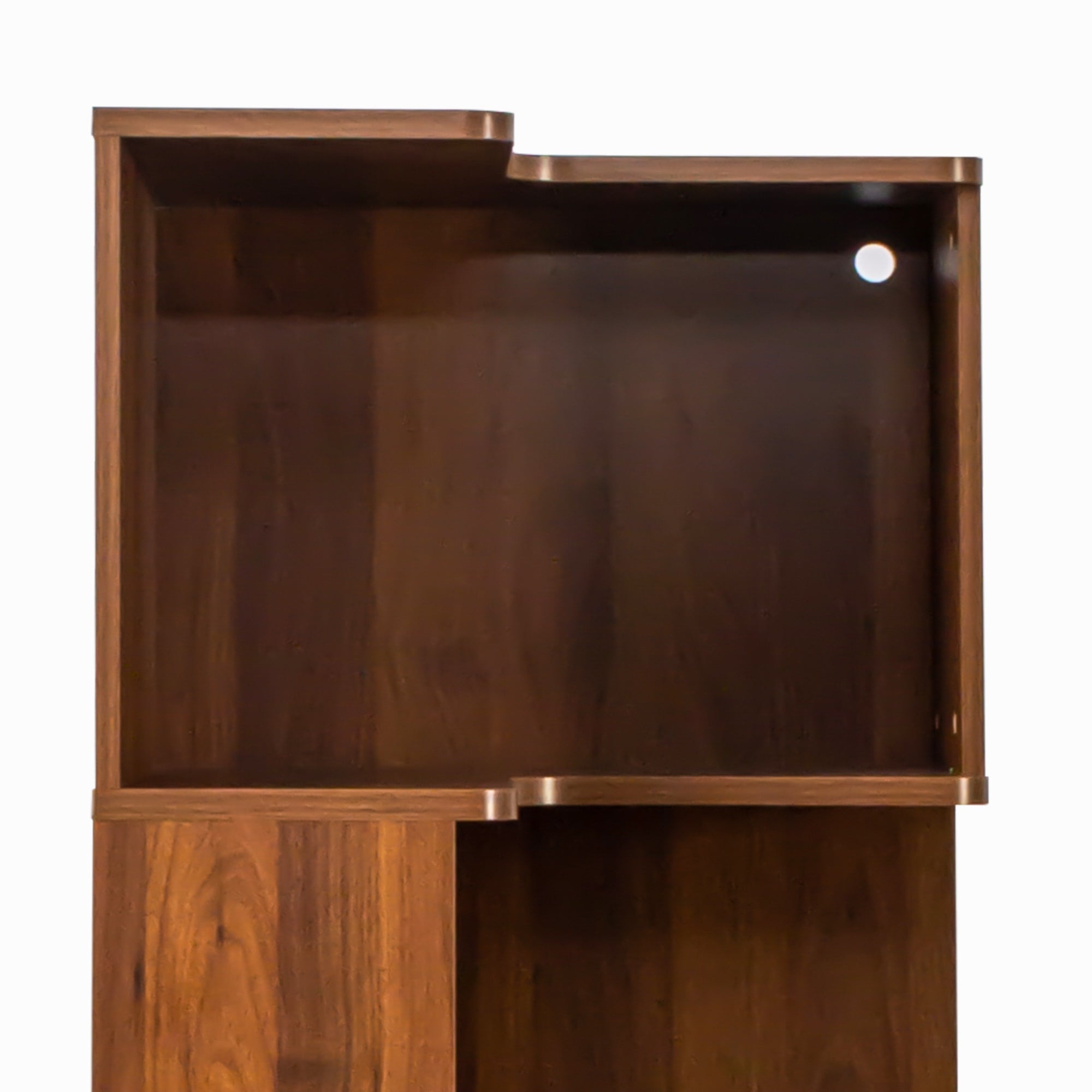 5 Tier Corner Bookshelf with Baffle and LED Lights