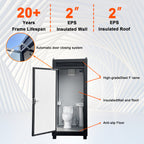 Person Portable Toilet Cabin – Outdoor Restroom with Light, Sink & Vent Fan