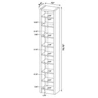 Cappuccino Rectangular Bookcase