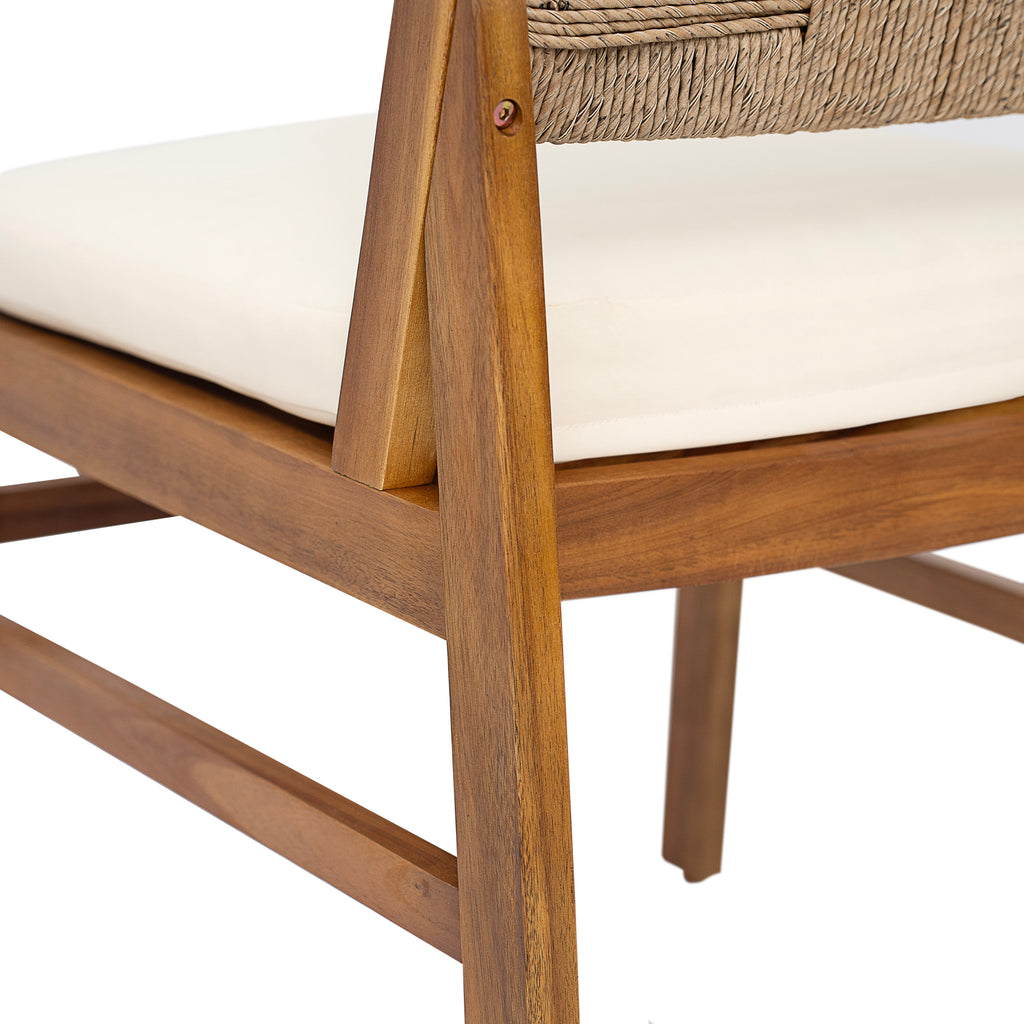5-Piece Acacia Wood Outdoor Patio Dining Set
