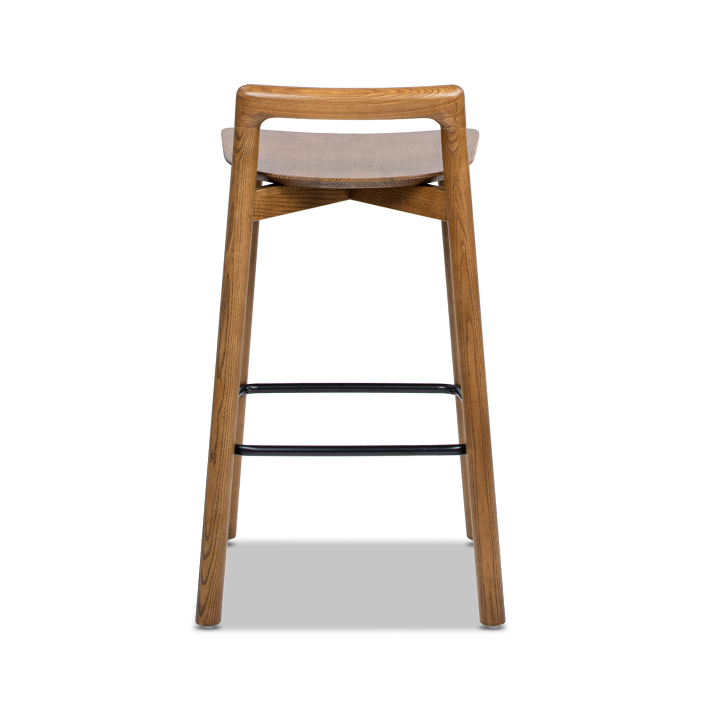 Sven 26.5" Modern Minimalist Low Back Wood Counter Stool