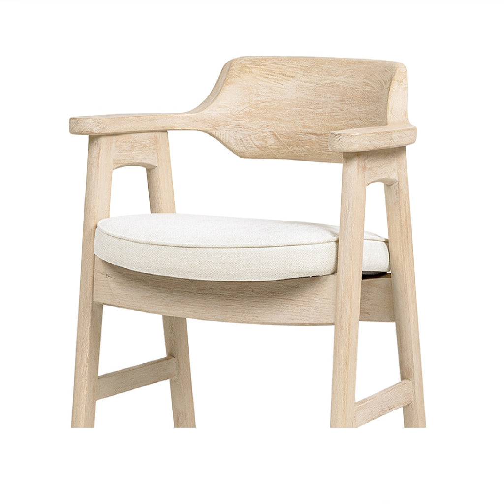 Hayes 29.5" Upholstered Reclaimed Pine Bar Stool