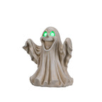 Halloween Ghost Figurine - LED Light Up with Glowing Eyes