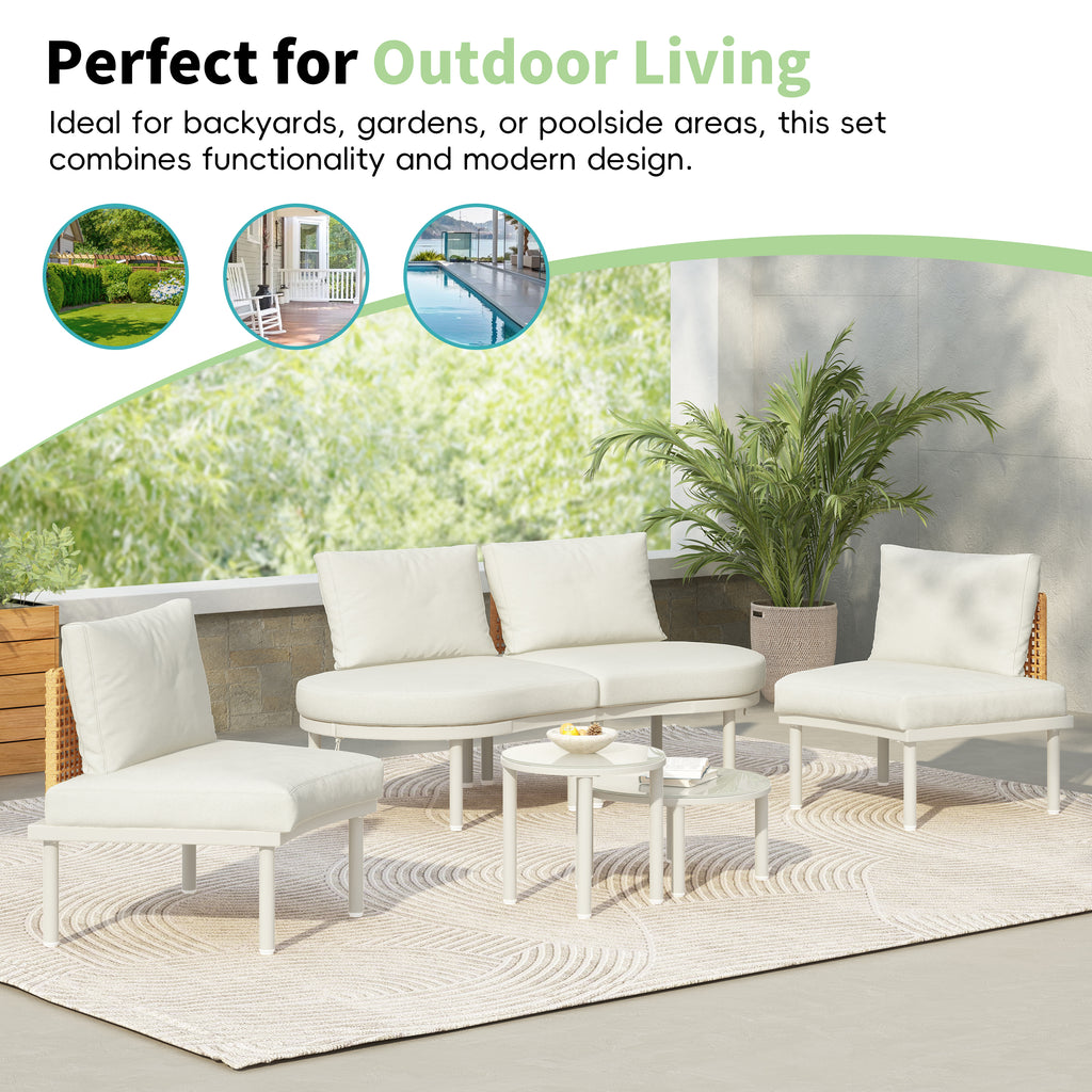 Topmax 6-Piece Patio Sofa Furniture Set