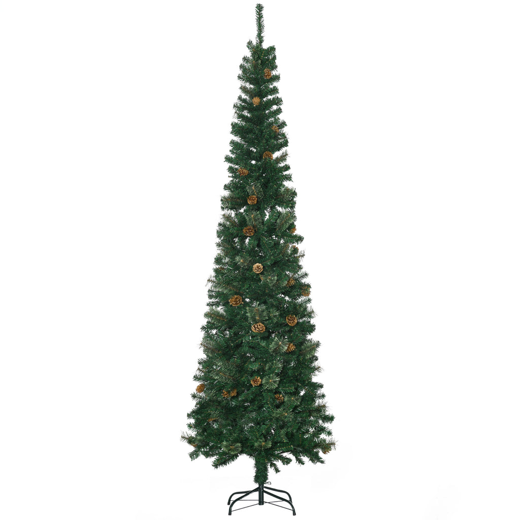 HOMCOM 7.5 Foot Pencil Christmas Tree