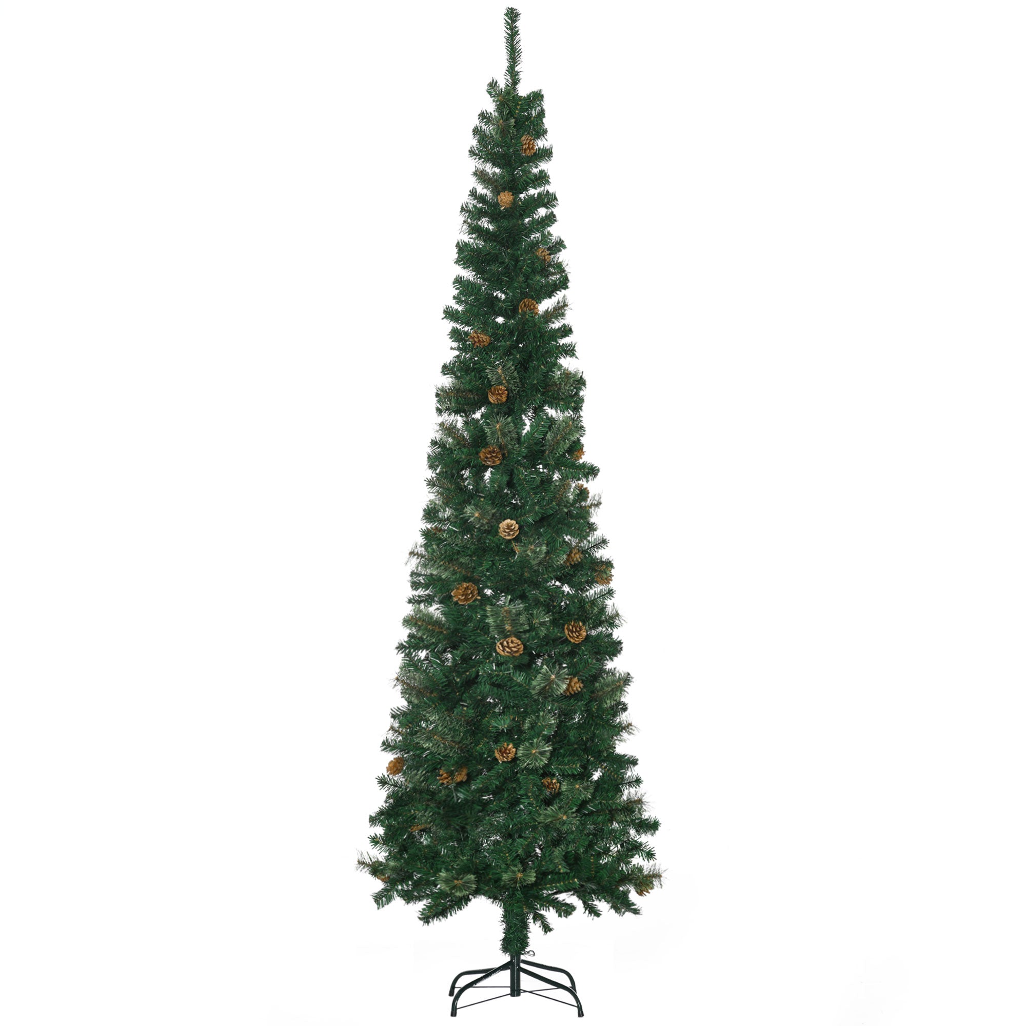 HOMCOM 7.5 Foot Pencil Christmas Tree