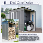 10'x4' Outdoor Metal Storage Shed