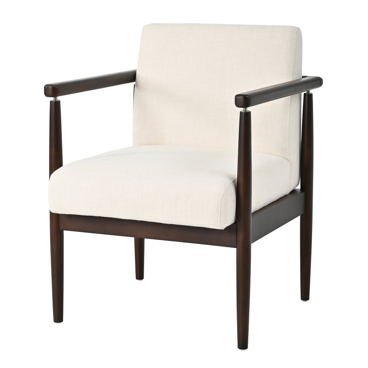 Mid-Century 7-Piece Dining Table Set, 70" Rubber Wood