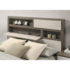 Grey Eastern King Platform Bed