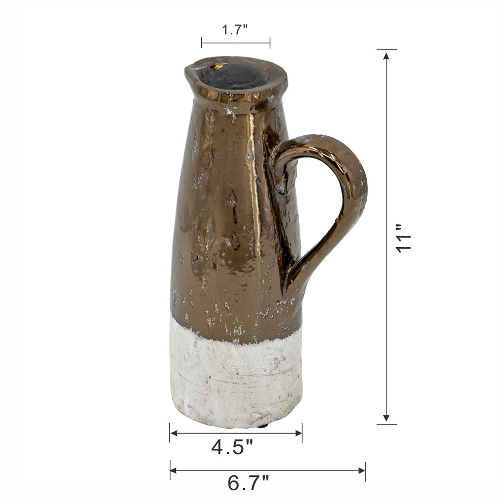 Candia Terracotta Pitcher, Sienna
