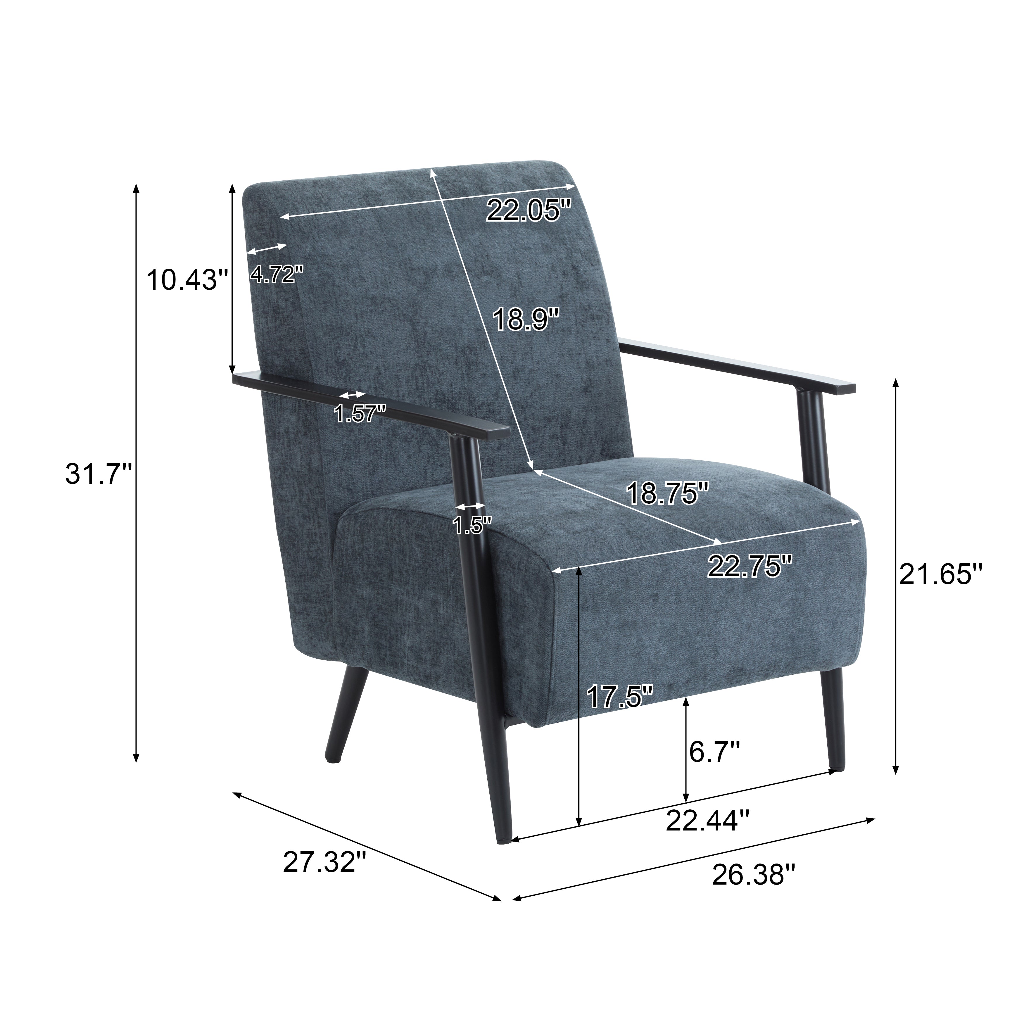 26.38" Modern Accent Chair