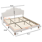 King Size Bed Frame with Adjustable Headboard