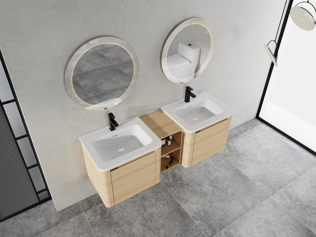 60'' Wall-Mounted Bathroom Vanity