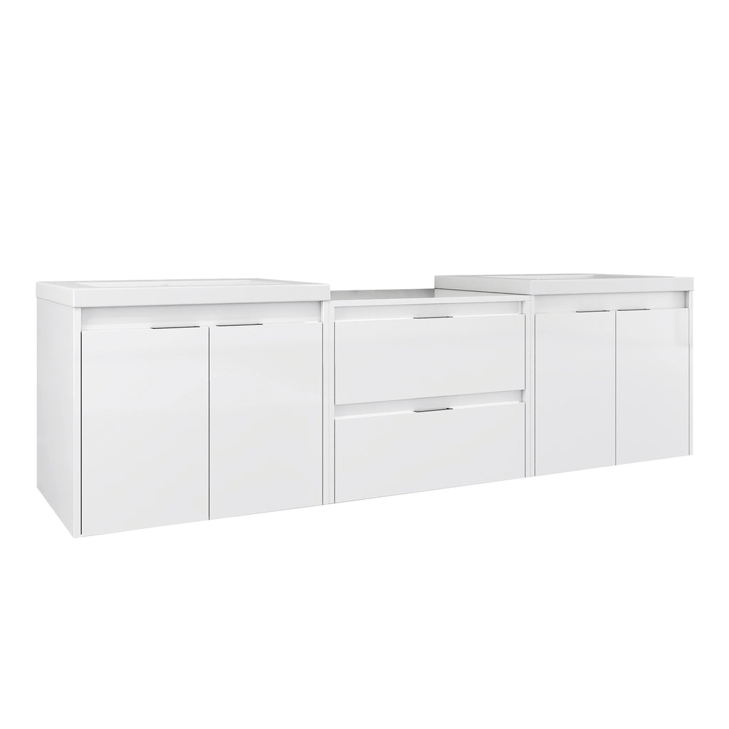 72" Bathroom Vanity With Resin Sink
