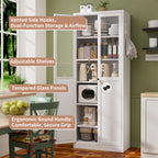 72" Metal Kitchen Pantry Cabinet with Doors & Shelves