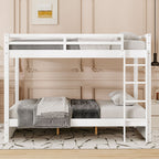 Wood Queen Size Bunk Bed with Ladder