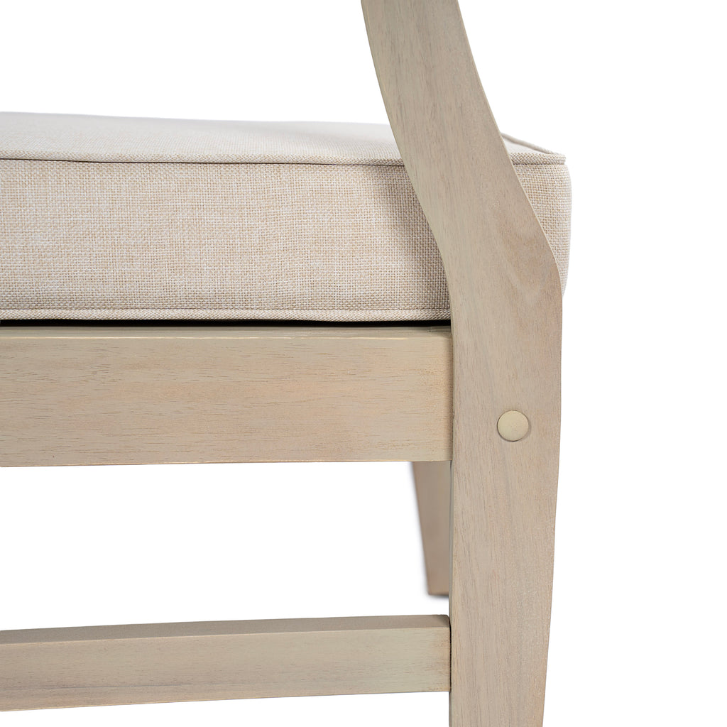 Perla Left Armchair in Acacia Wood