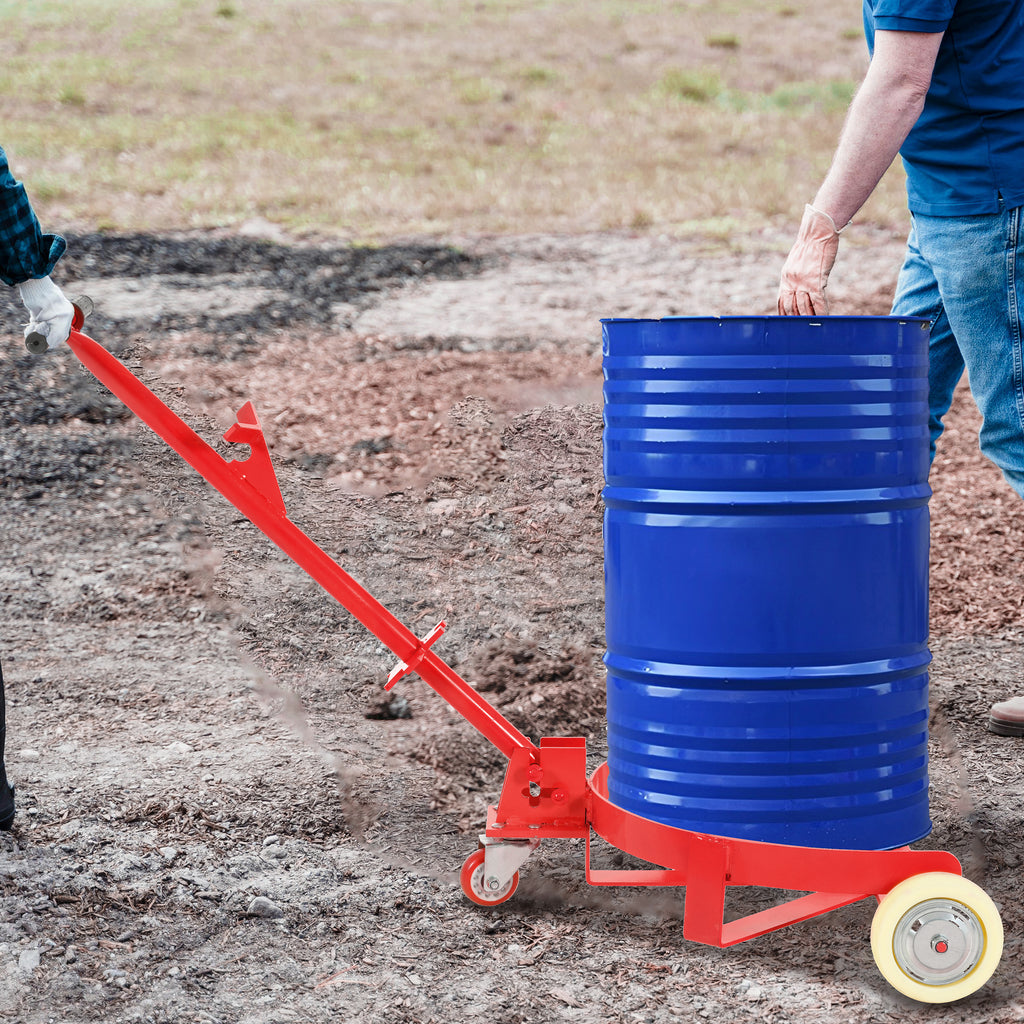 55 Gallon Drum Dolly, 1200lbs Capacity - Red