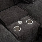 111" Sectional Sofa Chenille Upholstered Sofa