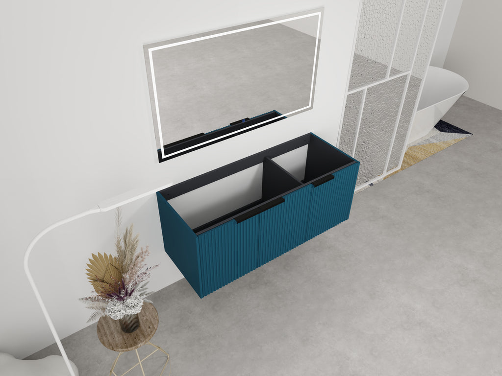 48" Wall Mounted Bathroom Vanity & 3 Soft-Close Doors