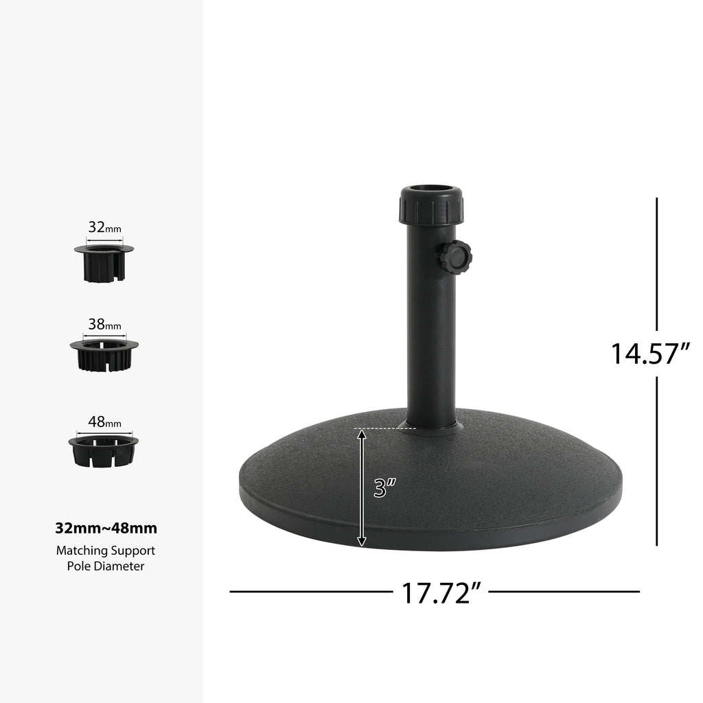 Ander Outdoor 35-Pound Round Umbrella Base - Black