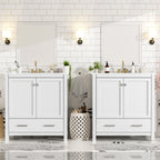 60" White Bathroom Vanity Set