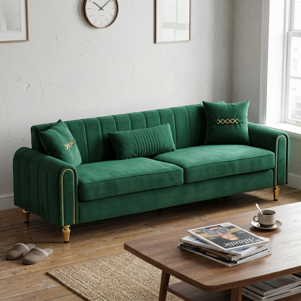 FX-P11-GR 3 Seater Contemporary Upholstered Sofa