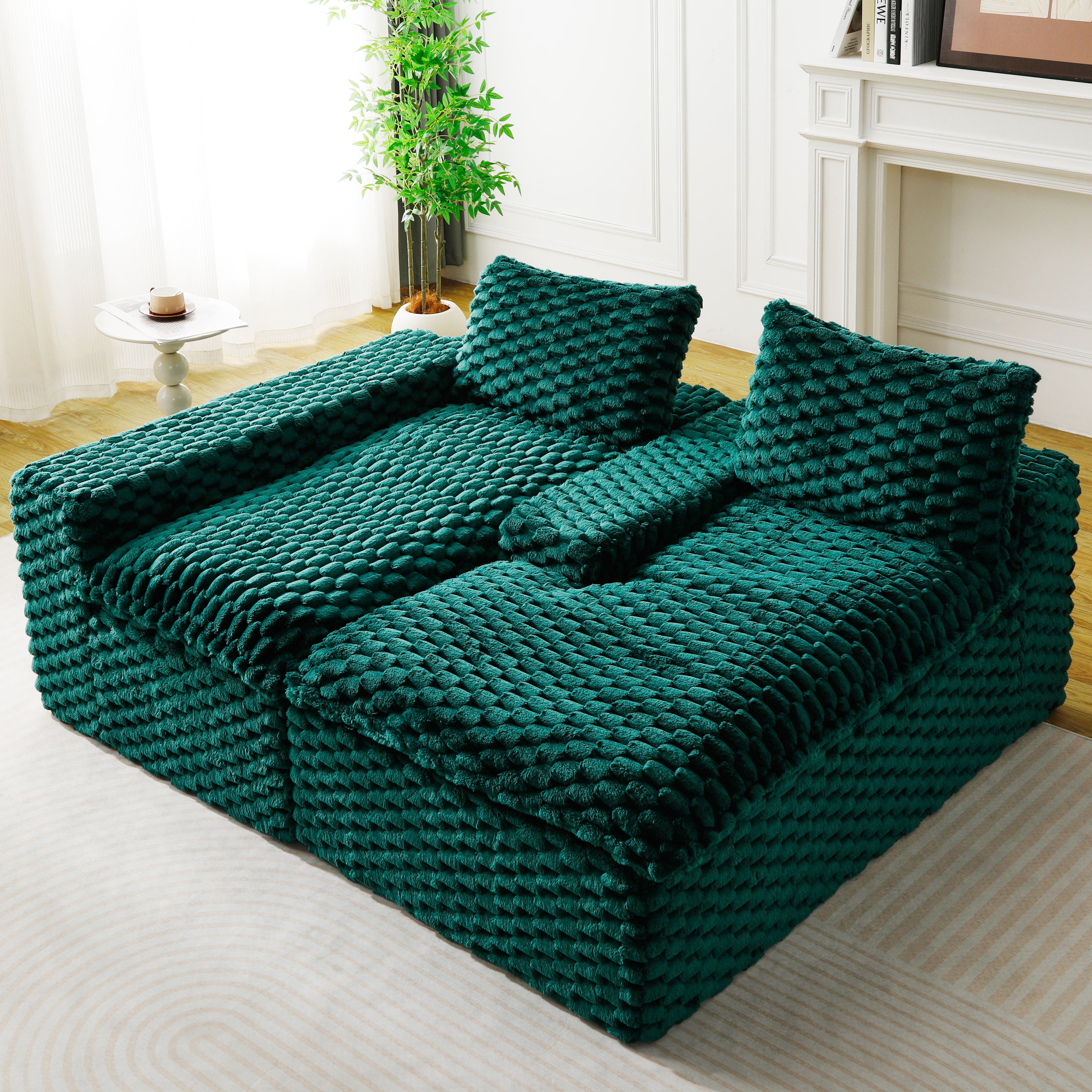 Green Turtle Velvet Versatile Sofa