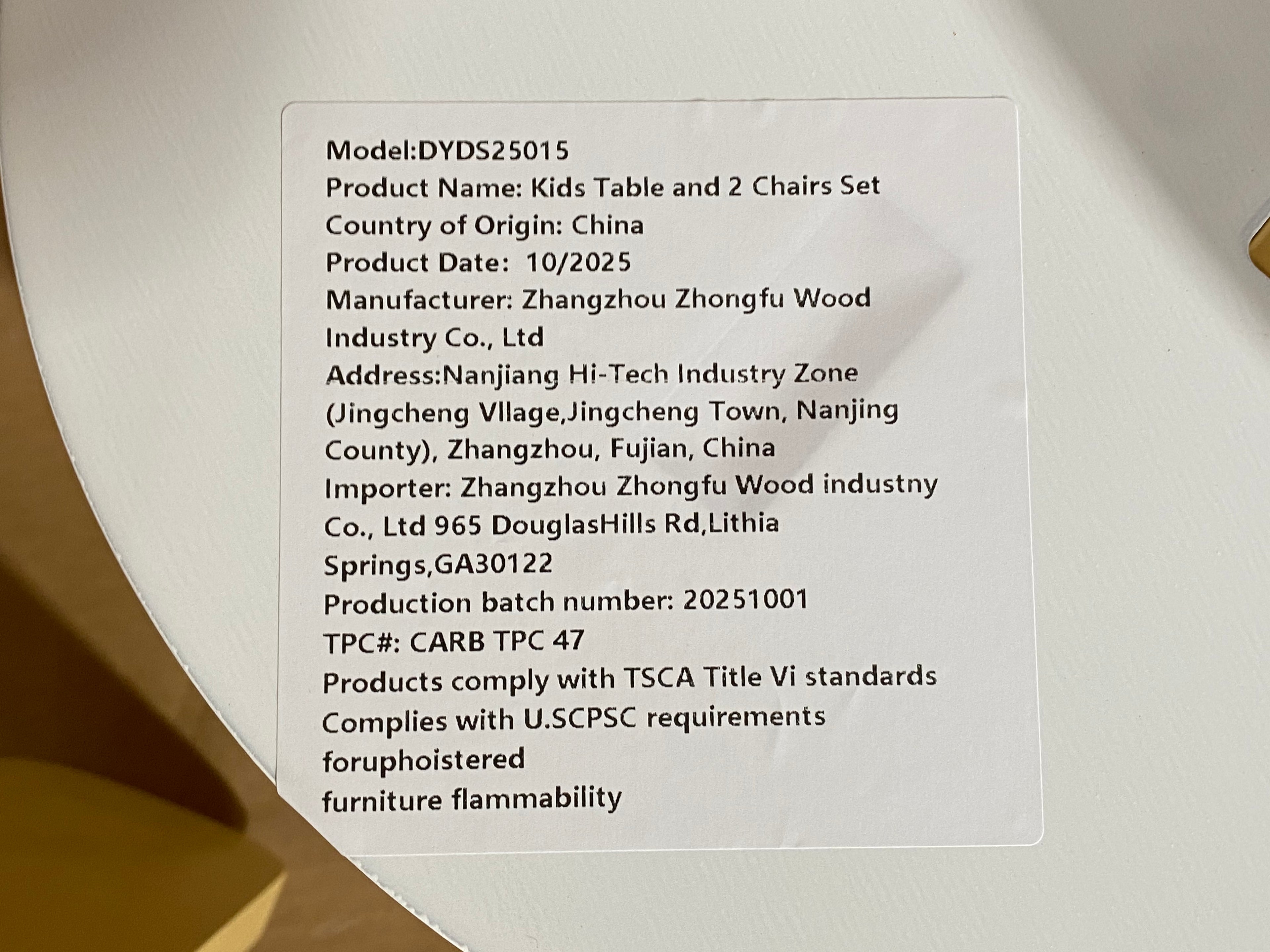 Kids Table and Chair Set