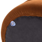 Fuji 19" Oversized Round Storage Ottoman, Burnt