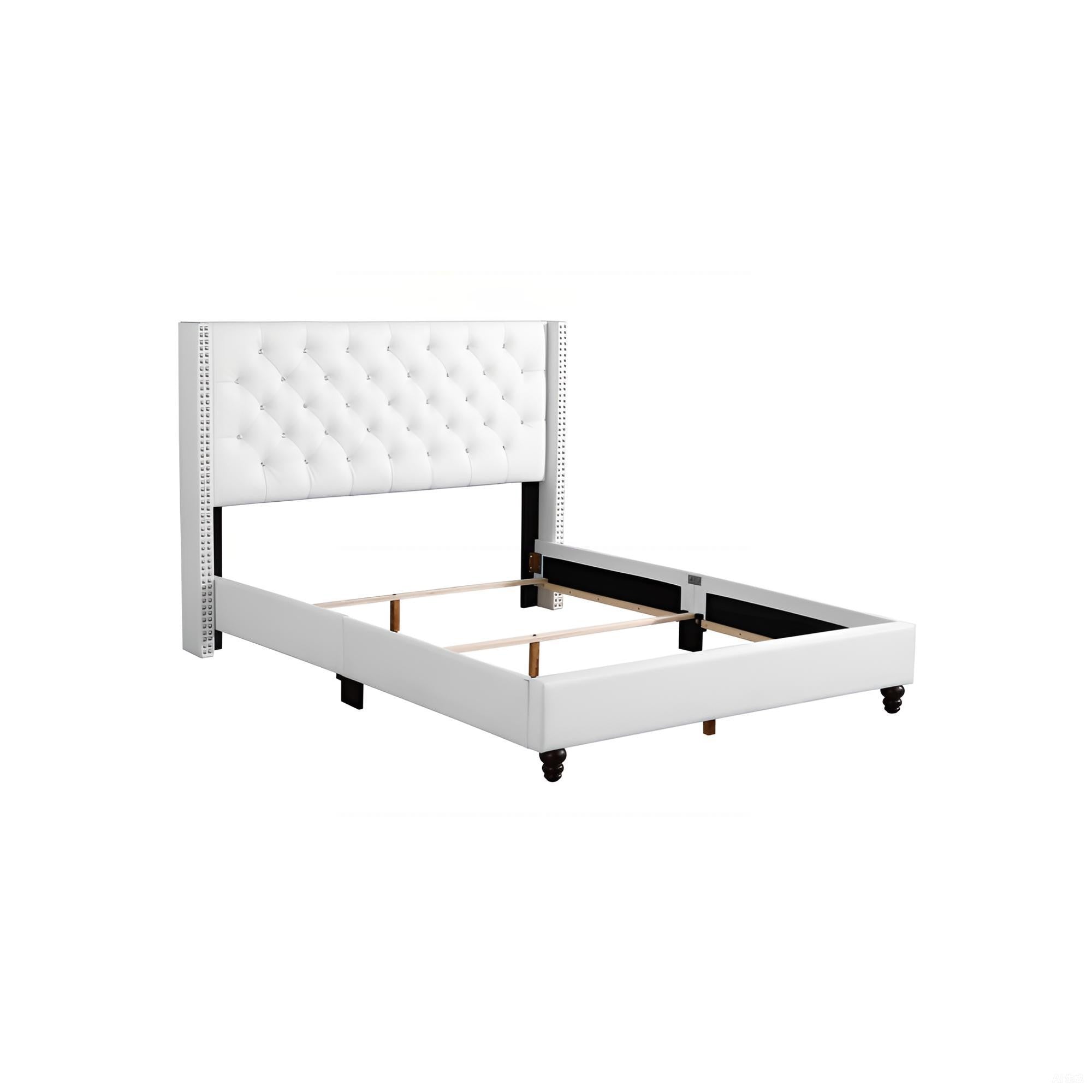 Chic Transitional Full Bed In Bright