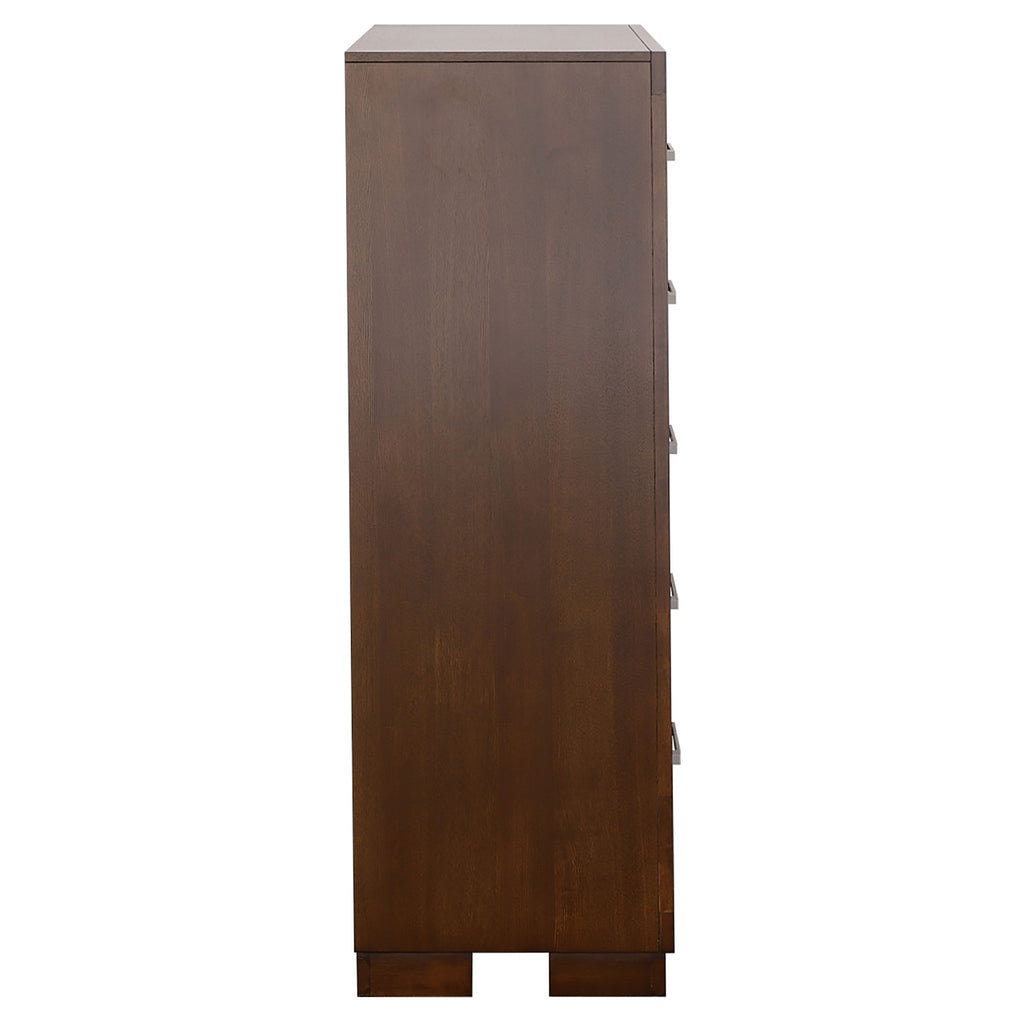 Polk Cappuccino 5-Drawer Bedroom Chest