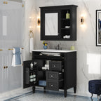 30" Bathroom Vanity with Top Sink and Storage Cabinet
