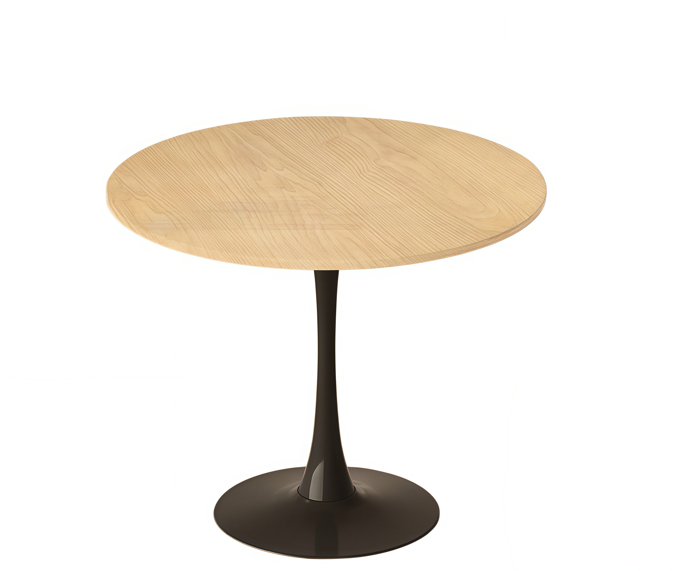 Modern Round Dining Table with Metal Base