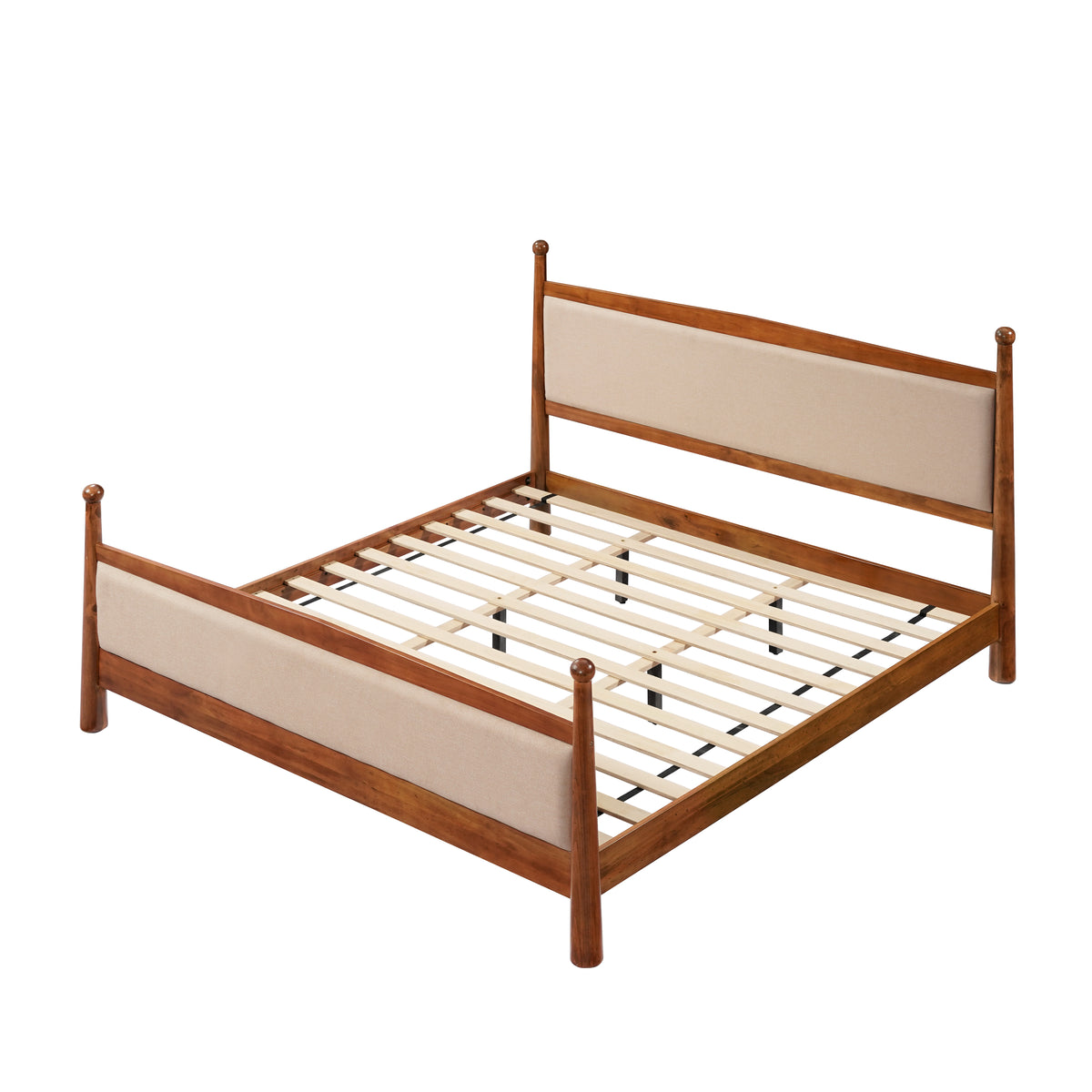 King Size Upholstered Platform Bed Frame