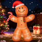 Outdoor Blow-Up Yard Decoration - Christmas Inflatable Gingerbread Man
