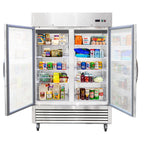 54"W Commercial Refrigerator with Glass Doors