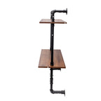 Industrial Pipe Shelf - 3 Tier & 2 Tier Wall Mounted Shelves