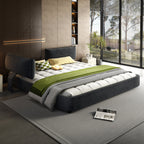 King Size Cloud Bed Frame with Oversized Padded Movable Headboard