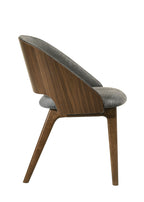 Delmon Fabric & Dark Seating for Dining