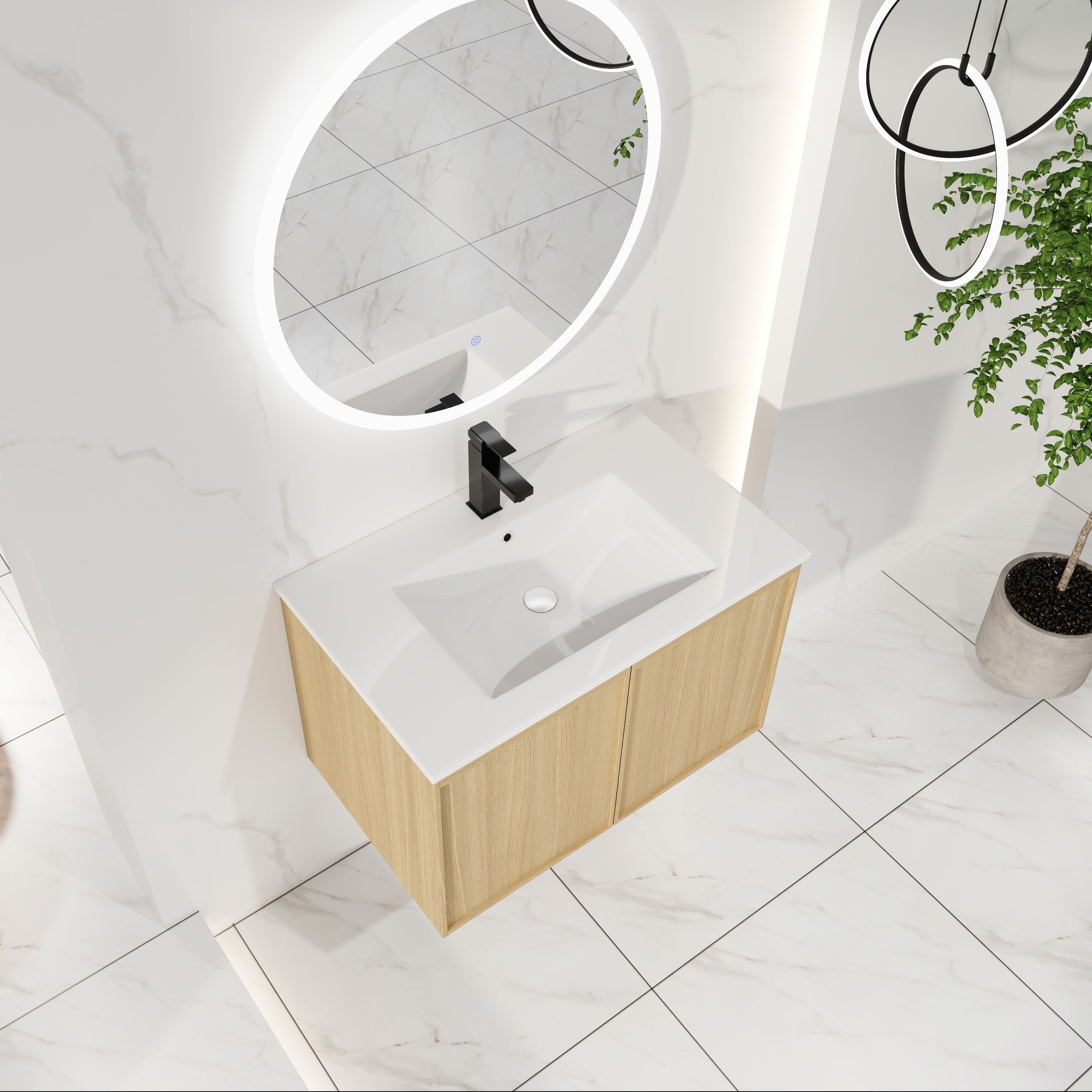 30" Floating Bathroom Vanity with Sink