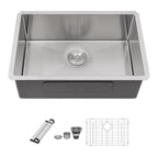 25 Inch Undermount Kitchen Sink - 16 Gauge Stainless Steel