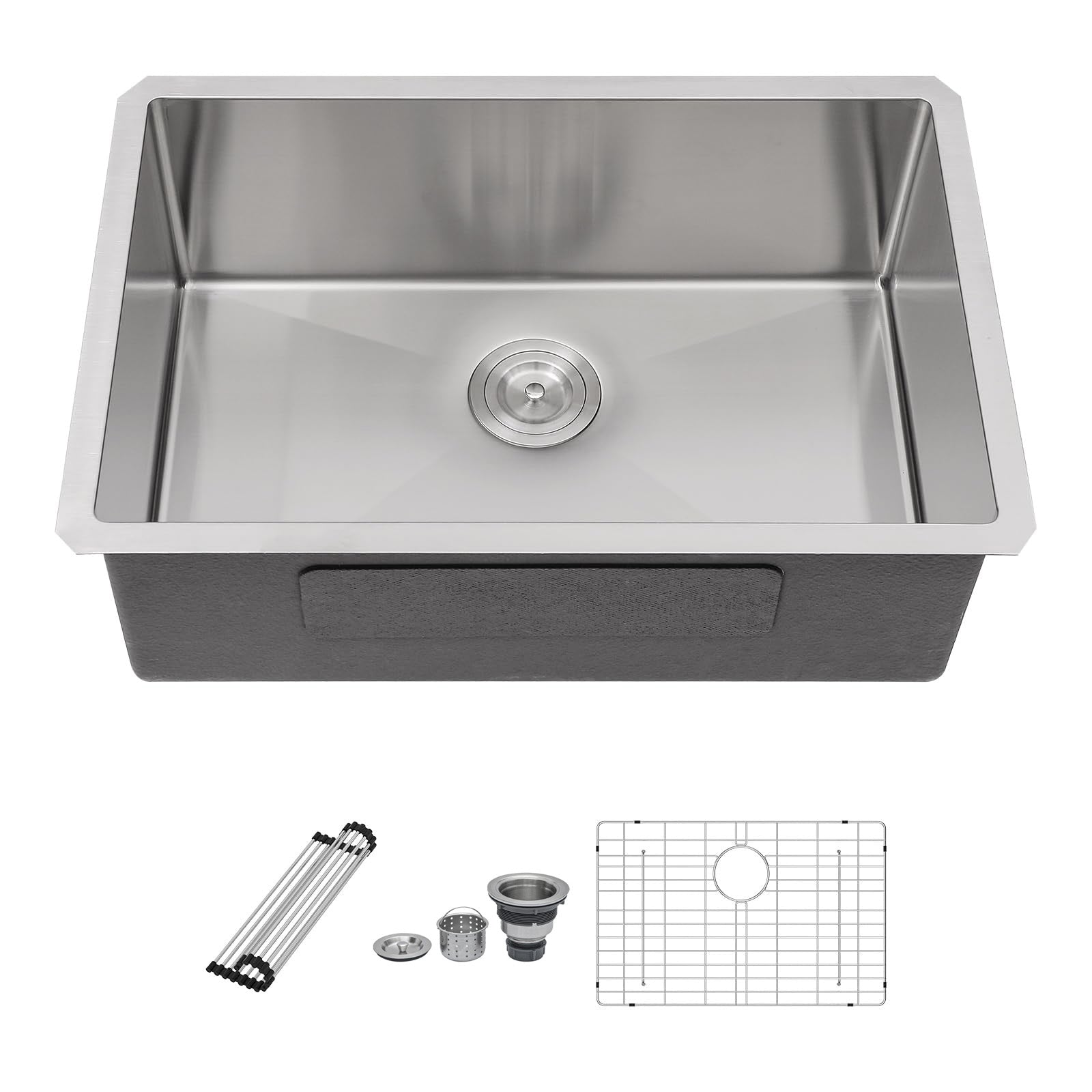 25 Inch Undermount Kitchen Sink - 16 Gauge Stainless Steel