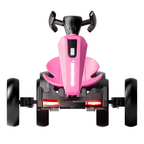 12V Electric Kids Pedal Go Kart - Magenta