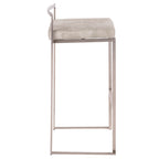 Contemporary Stackable Barstool in Stainless Steel with Light
