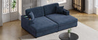 86.5" Oversized Loveseat Chaise Lounge Sectional Sofa Bed