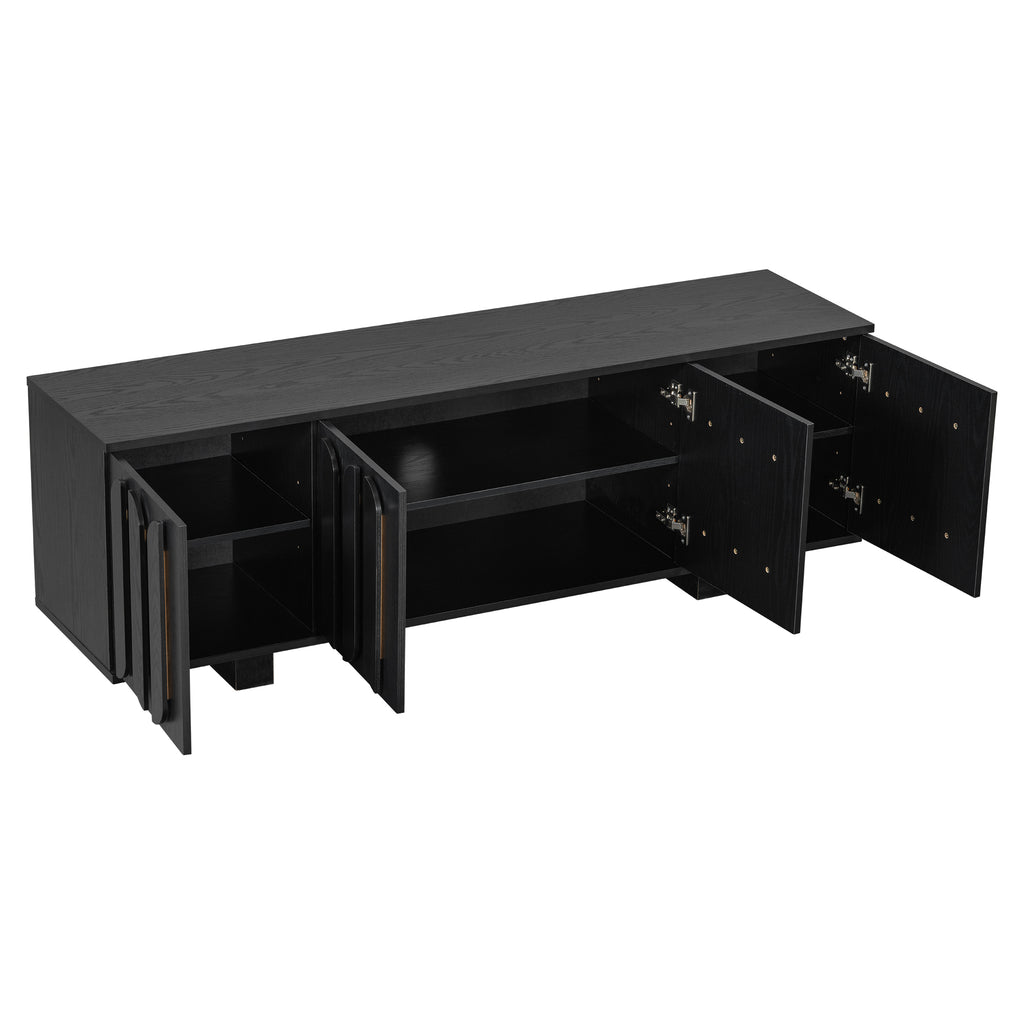 Vibe Haus 63'' Farmhouse TV Stand for TVs up to 75 Inches